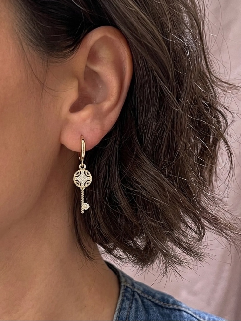 Key Hoops Earrings